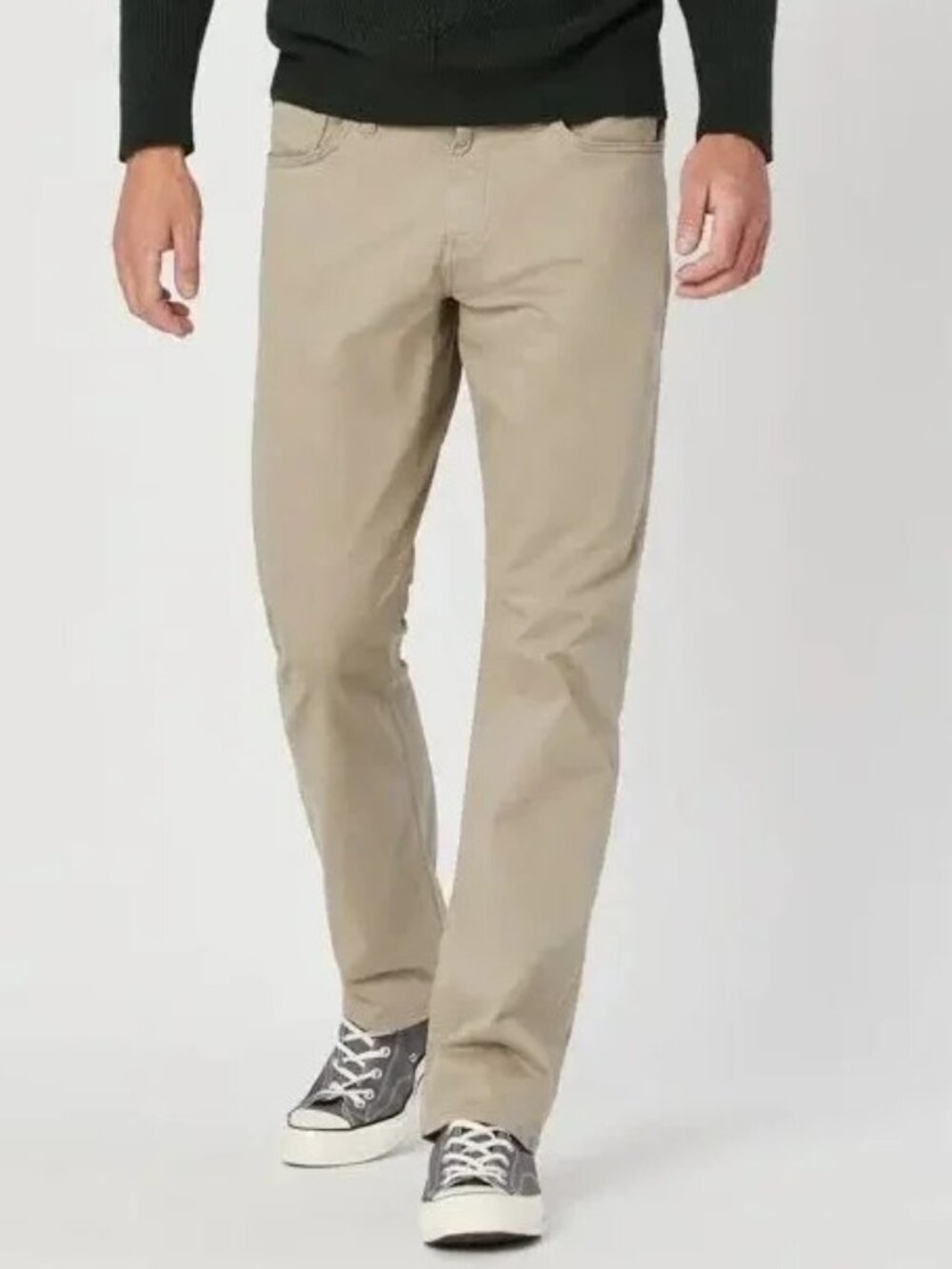 Mavi Beige Twill Relaxed Straight Leg Pants
